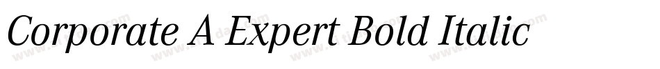Corporate A Expert Bold Italic OsF字体转换
